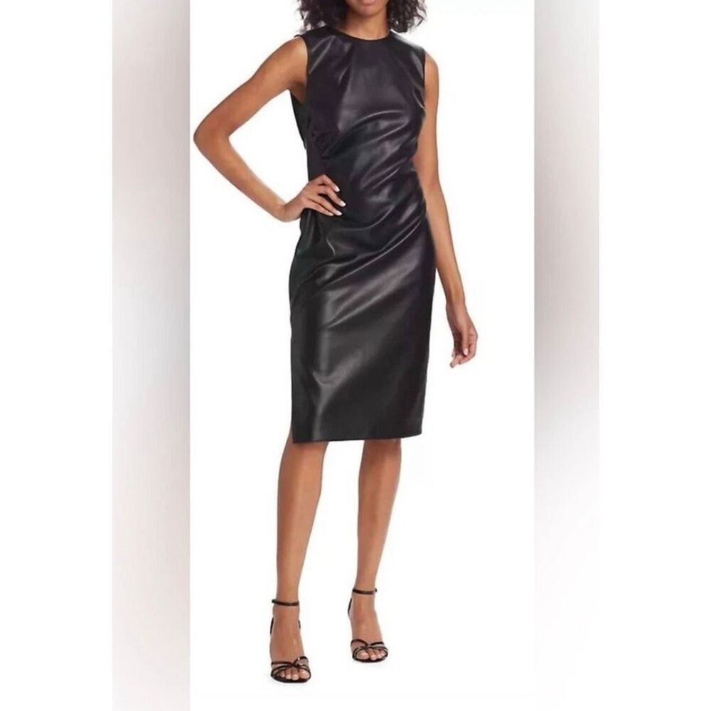Sleeveless Faux Leather dress